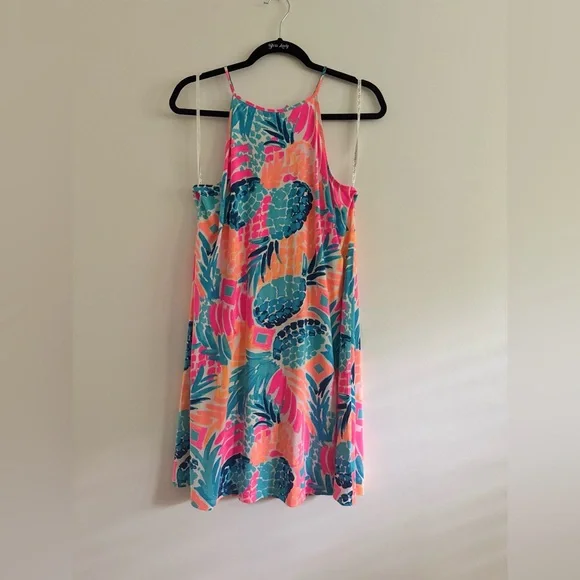 Lilly Pulitzer Margot Swing Dress - Pineapple Print || SZ M - Picture 3 of 7